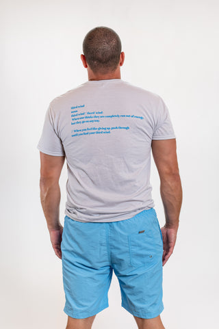 Third Wind Scoop Neck Definition T-Shirt Grey w/ Motto