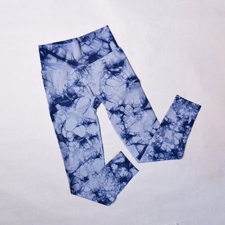 Third Wind Performance Tie Dye Leggings Blue