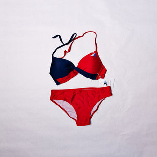 Third Wind Performance Solid Bikini Bottom Red