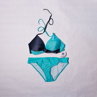 Third Wind Performance Solid Bikini Bottom Aqua