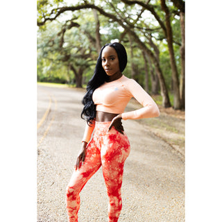 Third Wind Performance Tie Dye Leggings Orange