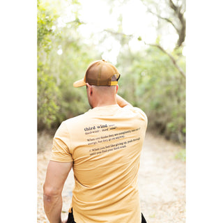 Third Wind Performance Classic Definition T-Shirt Caramel w/ Motto on Back