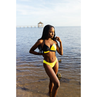 Third Wind Performance Solid Bikini Bottom Full Set Yellow
