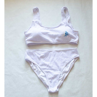 Third Wind Performance Ribbed Bikini Bottom White Set