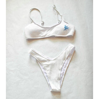 High-Legged Cheeky Bikini Bottom White
